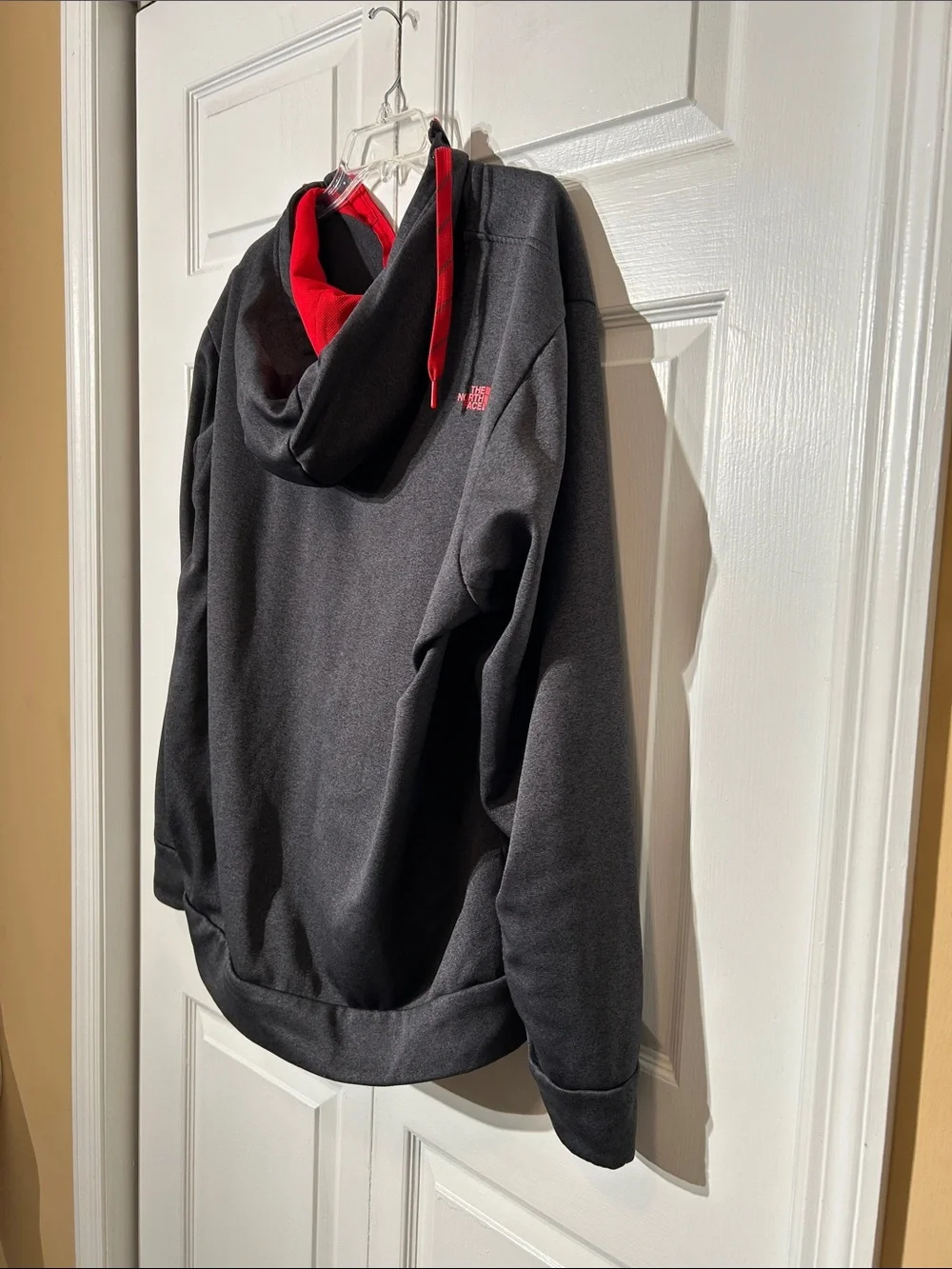 The North Face Men’s Red/Gray Drawstring Hooded Full Zip Jacket Size XXL